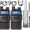 2PCS BAOFENG UV-5R Walkie Talkie Dual Band VHF UHF Two Way Radio Long Range 128CH VOX Handheld Transceiver UV5R UV 5R Ham Radio